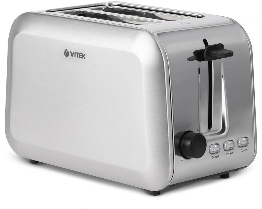 

Тостер VITEK VT-1588 750Вт, подогрев, размораживание, серебристый, VT-1588