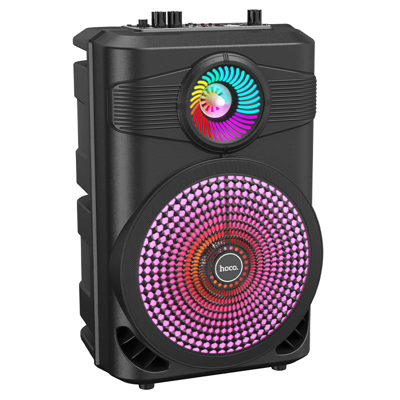 

Портативная акустика Hoco BS46, 10 Вт, FM, AUX, USB, microSD, Bluetooth, подсветка, черный (6931474754080), BS46