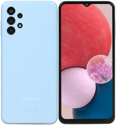 

Смартфон Samsung Galaxy A13, 6.6" 1080x2408 PLS, Samsung Exynos 850, 4Gb RAM, 128Gb, 3G/4G, NFC, Wi-Fi, BT, 4xCam, 2-Sim, 5000mAh, USB Type-C, Android 12, голубой (SM-A135FLBHMEB), Galaxy A13