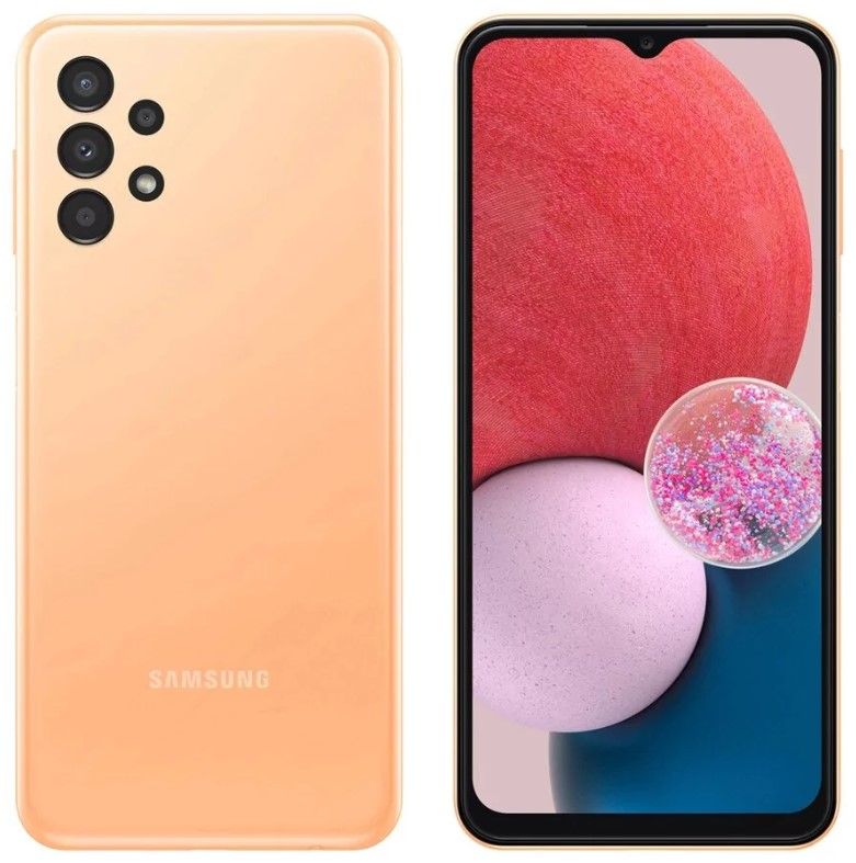 

Смартфон Samsung Galaxy A13, 6.6" 1080x2408 PLS, Samsung Exynos 850, 4Gb RAM, 128Gb, 3G/4G, NFC, Wi-Fi, BT, 4xCam, 2-Sim, 5000mAh, USB Type-C, Android 12, оранжевый (SM-A135FZOHMEB), Galaxy A13
