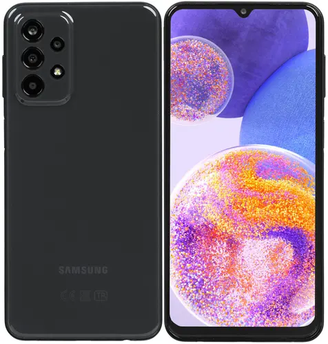 

Смартфон Samsung Galaxy A23, 6.6" 1080x2408 PLS, Qualcomm Snapdragon 680, 4Gb RAM, 128Gb, 3G/4G, NFC, Wi-Fi, BT, 4xCam, 2-Sim, 5000mAh, USB Type-C, Android 12, черный (SM-A235FZKVMEA), Galaxy A23