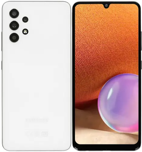 

Смартфон Samsung Galaxy A32, 6.4" 1080x2400 Super AMOLED, MediaTek Helio G80, 6Gb RAM, 128Gb, 3G/4G, NFC, Wi-Fi, BT, 4xCam, 2-Sim, 5000mAh, USB Type-C, Android 11, белый (SM-A325FZWHMEB), Galaxy A32