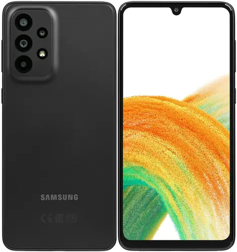 

Смартфон Samsung Galaxy A33 5G, 6.4" 1080x2400 Super AMOLED, Samsung Exynos 1280, 6Gb RAM, 128Gb, 3G/4G/5G, NFC, Wi-Fi, BT, 4xCam, 2-Sim, 5000 мА⋅ч, USB Type-C, Android 12, черный (SM-A336EZKGMEA), Galaxy A33 5G