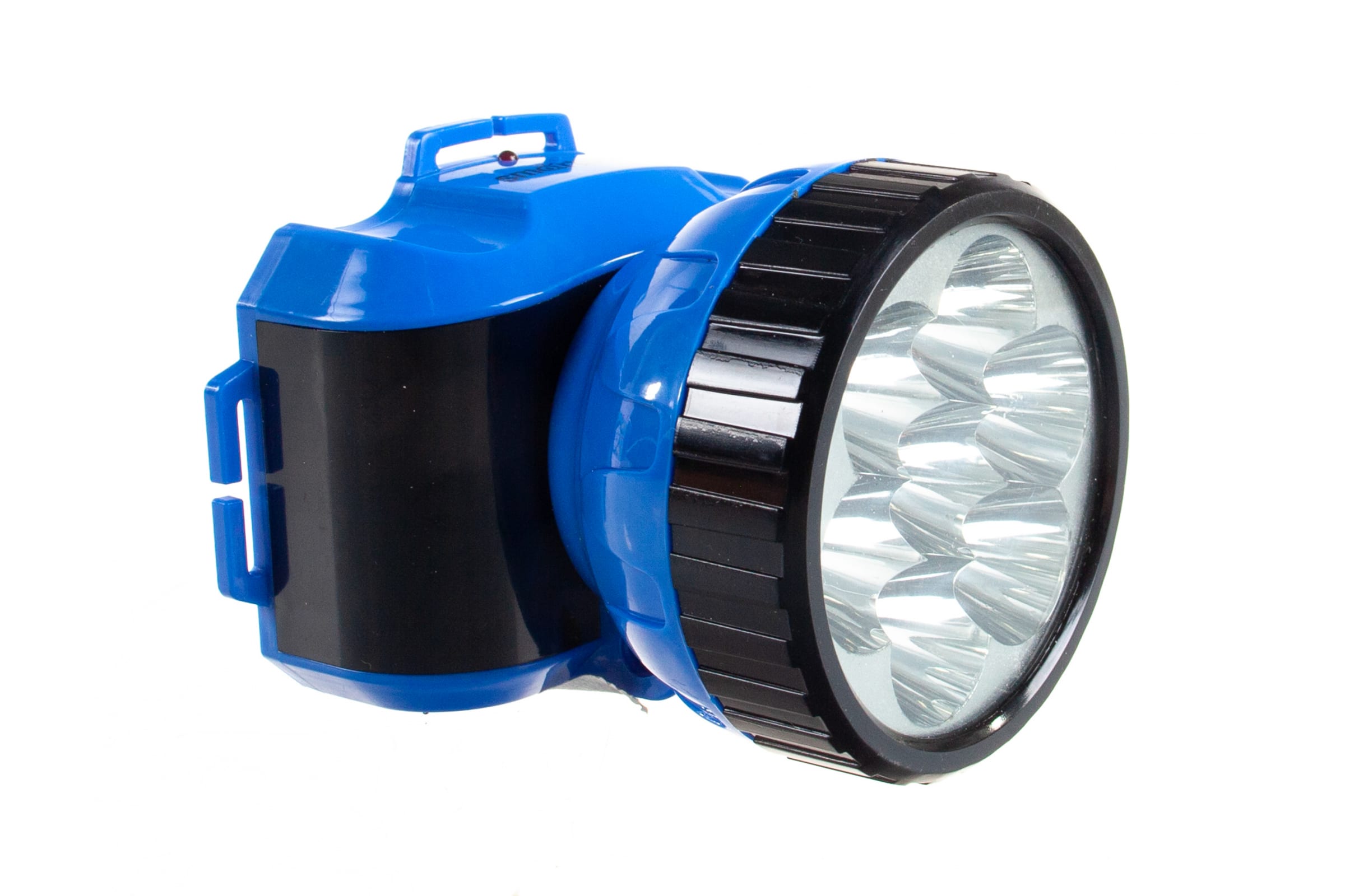 Аккумуляторный налобный фонарь 7 LED Smartbuy, синий, заряд от сети 220в (SBF-24-B)/120 [SBF-24-B] {SBF-24-B}