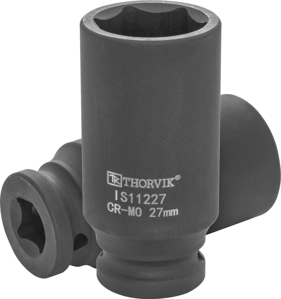 

Головка торцевая Thorvik, глубокая, ударная, шестигранная, 27мм, 1/2" (IS11227 )