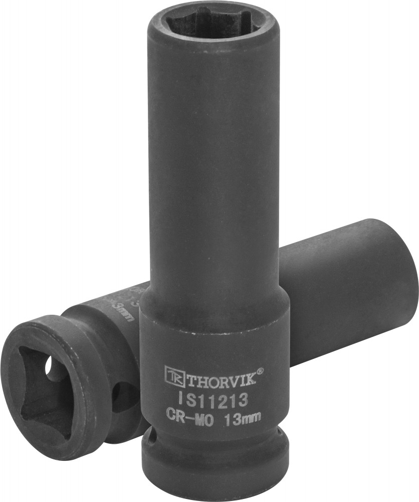 

Головка торцевая Thorvik, глубокая, ударная, шестигранная, 13мм, 1/2" (IS11213 )
