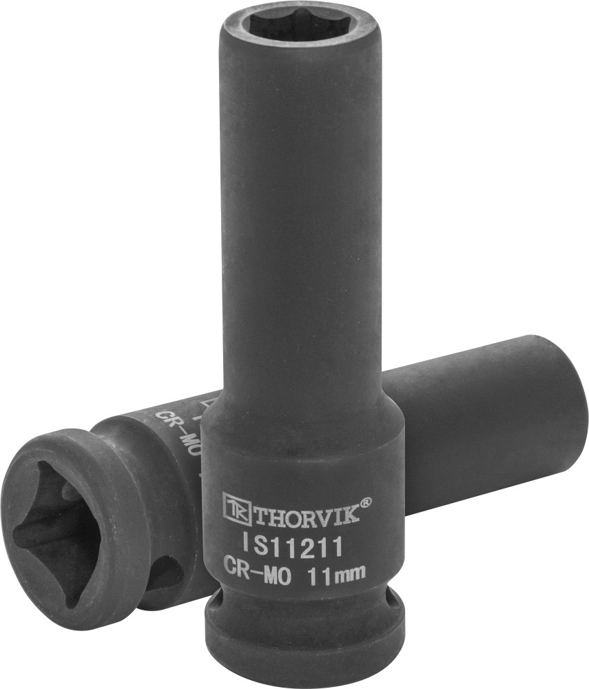 

Головка торцевая Thorvik, глубокая, ударная, шестигранная, 11мм, 1/2" (IS11211 )