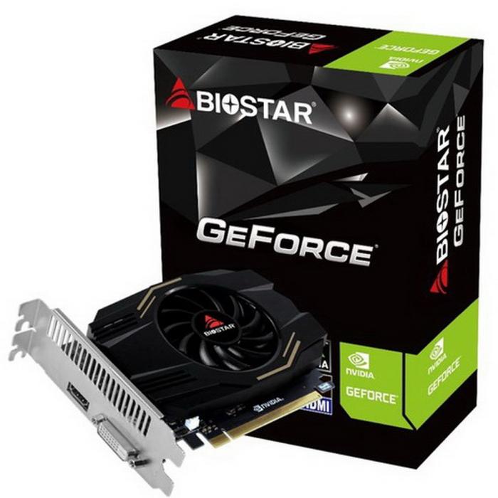 Видеокарта BIOSTAR NVIDIA GeForce GT 1030 GT1030, 4Gb DDR4, 64bit, PCI-E, DVI, HDMI, Retail (VN1034TB46) - фото 1