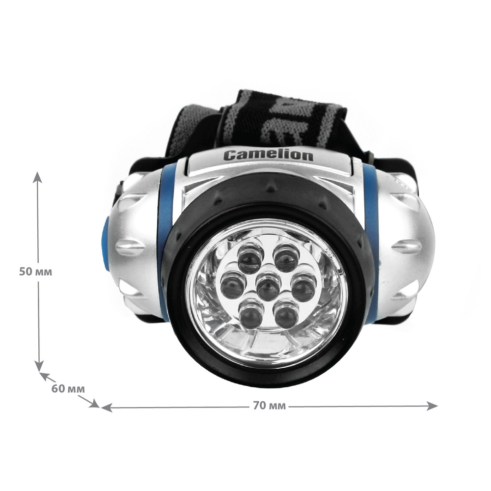 

Фонарь налобный Camelion LED5310-7F3 (7534) 19 лм 3 режима, Черный/серебристый, LED5310-7F3