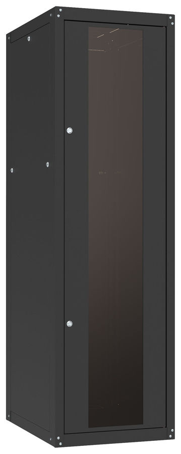 Шкаф телекоммуникационный напольный 24U 600x800 мм, стекло, черный, разборный, C3 Solutions Basic.2 24-68.GF13.SD2.BF23 B (NT565722)