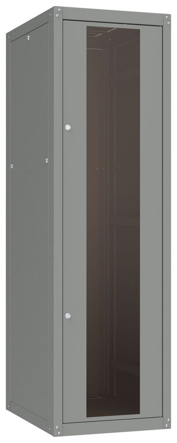 Шкаф телекоммуникационный напольный 18U 600x800 мм, стекло, серый, разборный, C3 Solutions Basic.2 18-68.GF13.SD2.BF23 G (NT565655)