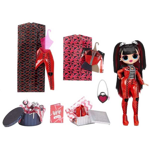 

Кукла L.O.L. LIL OUTRAGEOUS LITTLES OMG Doll Series 4 Spicy Babe, 25 см, Большая куколка Spicy Babe из 4-й серии LOL Surprise OMG Doll – старшая сестра Spice. Это брюнетка с черно-бордовыми волосами, завязанными в два хвостика, и прямой лакированной челко