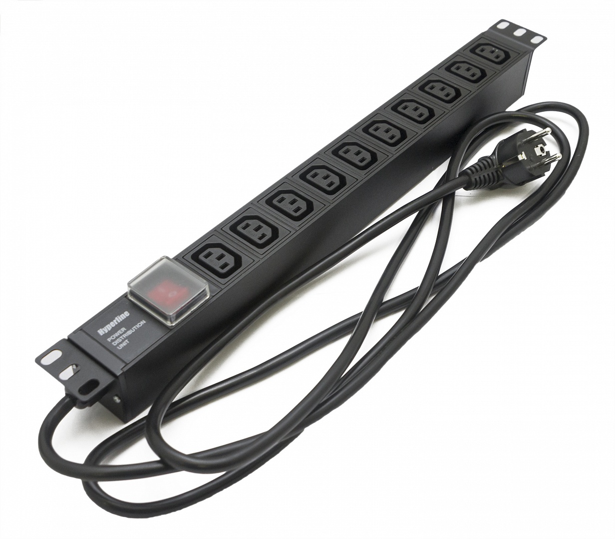 

Блок розеток (PDU) Hyperline, 1U, кол-во розеток:10 (10xC13), 16А, черный, кабель питания 2.5 м (SHE19-10IEC-S-2.5EU)