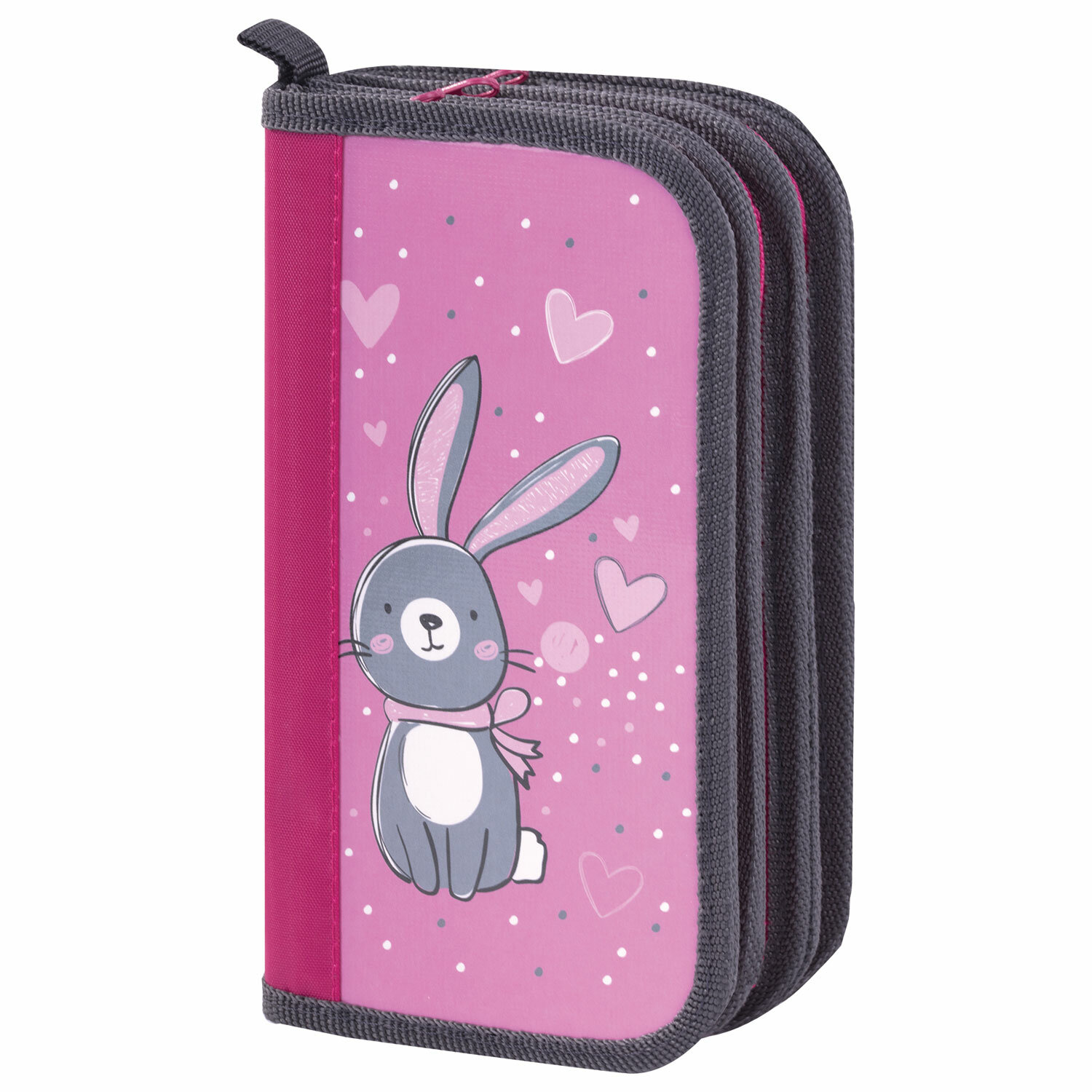 

Пенал ПИФАГОР MAX Adorable bunny, 3 отделения, розовый (270892), Adorable bunny