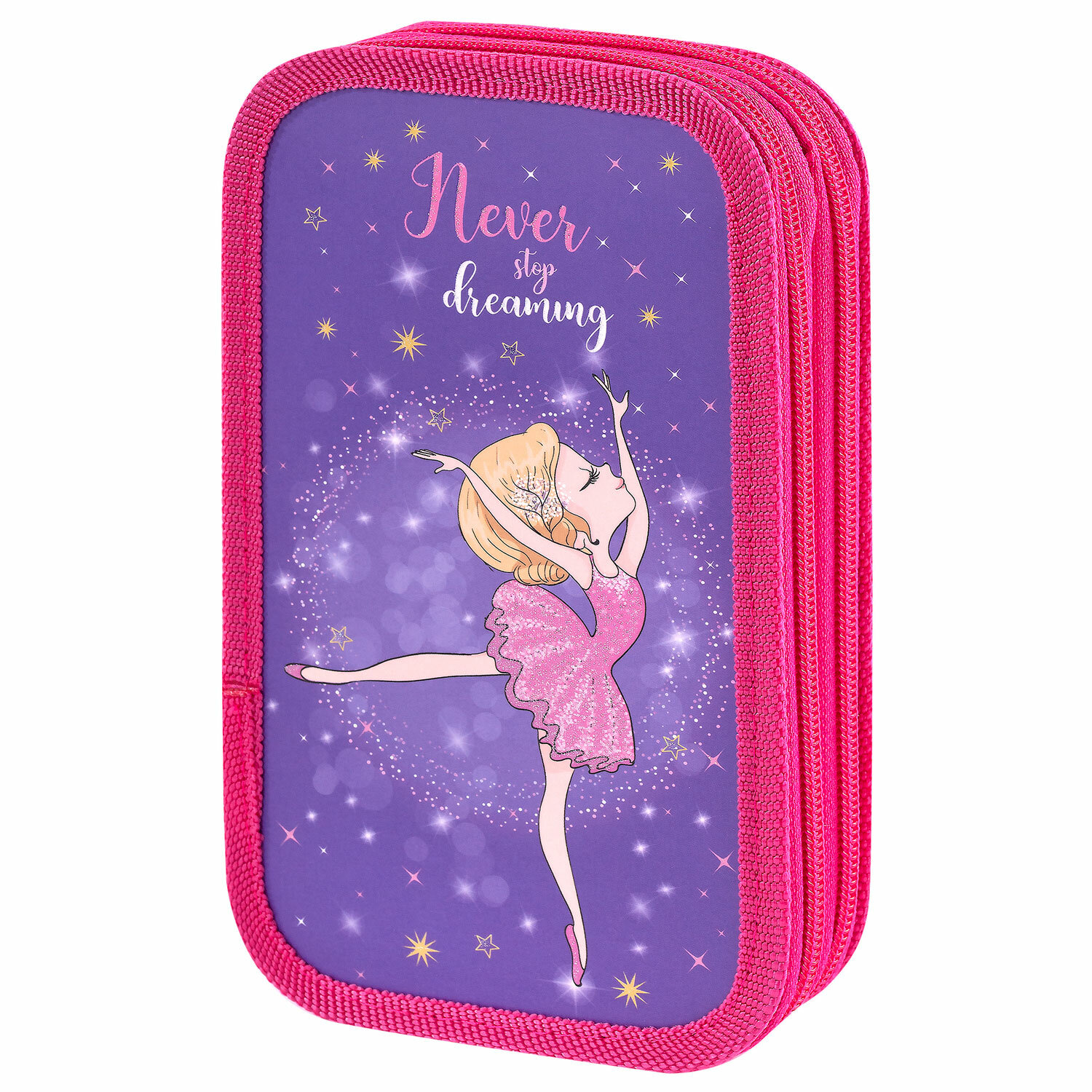 

Пенал ЮНЛАНДИЯ EXTRA Dancing girl, 2 отделения, сиреневый (270885), Dancing girl