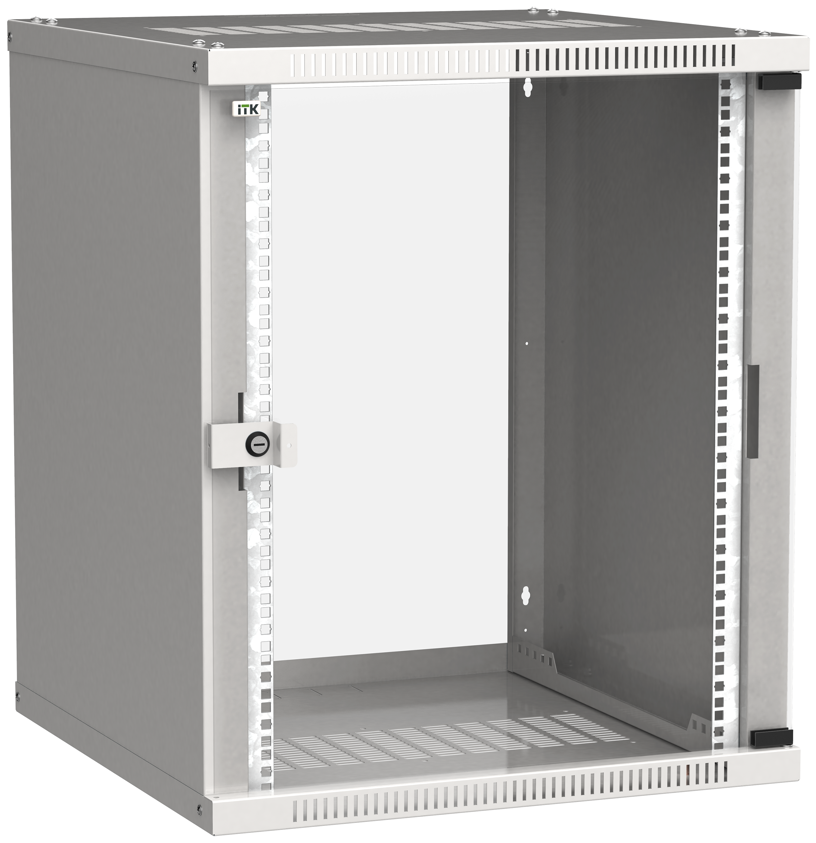 

Шкаф телекоммуникационный настенный 15U 600x600 мм, стекло, серый, разборный, ITK LINEA WE (LWE3-15U66-GF)