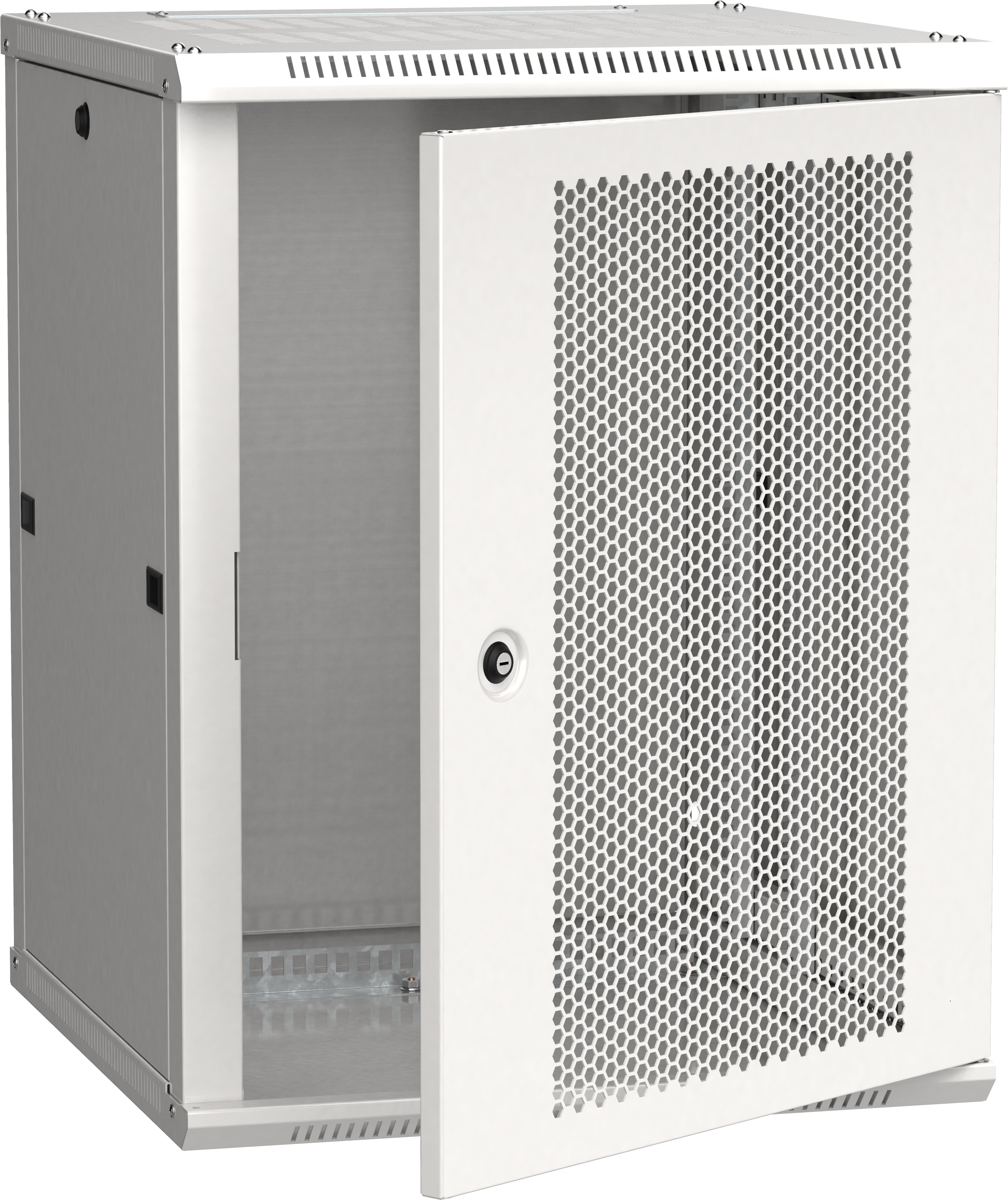 Шкаф телекоммуникационный настенный 15U 600x450 мм, перфорация/металл, серый, разборный, ITK LINEA W (LWR3-15U66-PF)