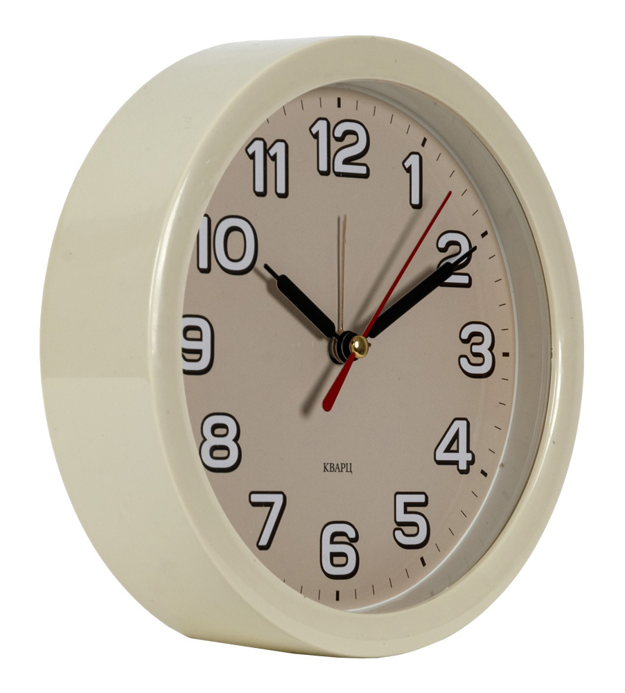 Настенные часы БЮРОКРАТ Alarm-R15P, 1xAA, бежевый (1435609)