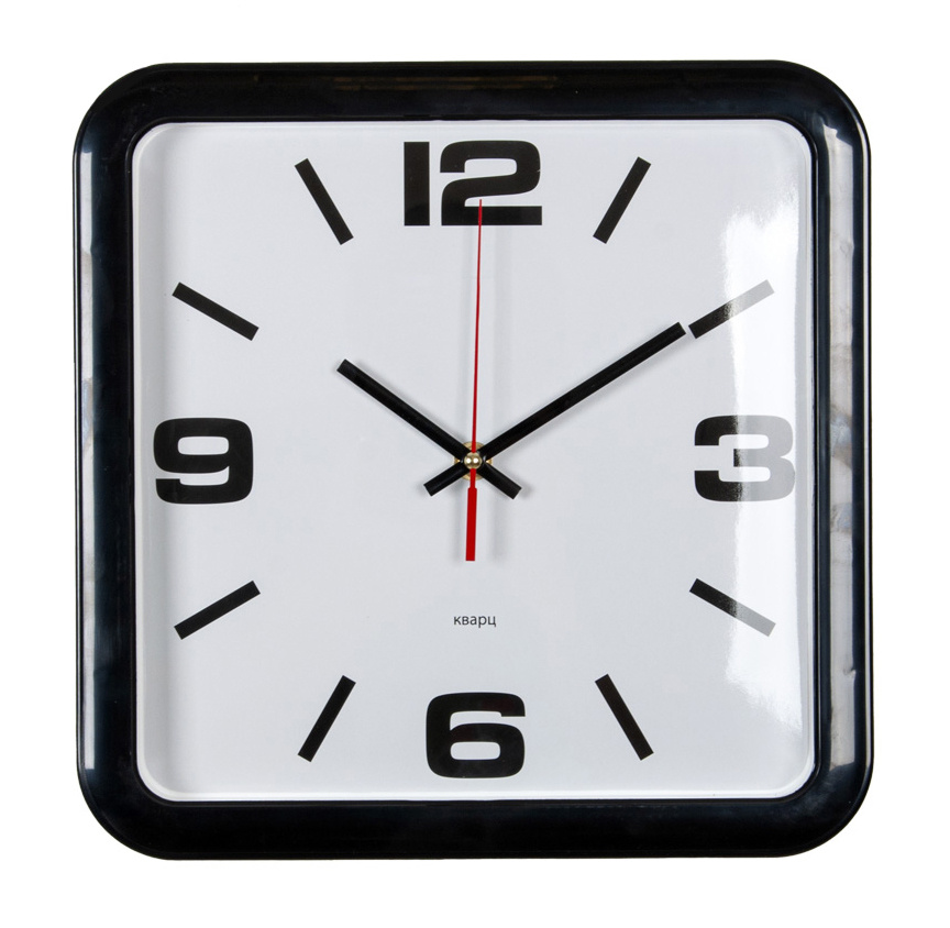 Настенные часы БЮРОКРАТ WALLC-S90P, 1xAA, D29см, черный (1435581)