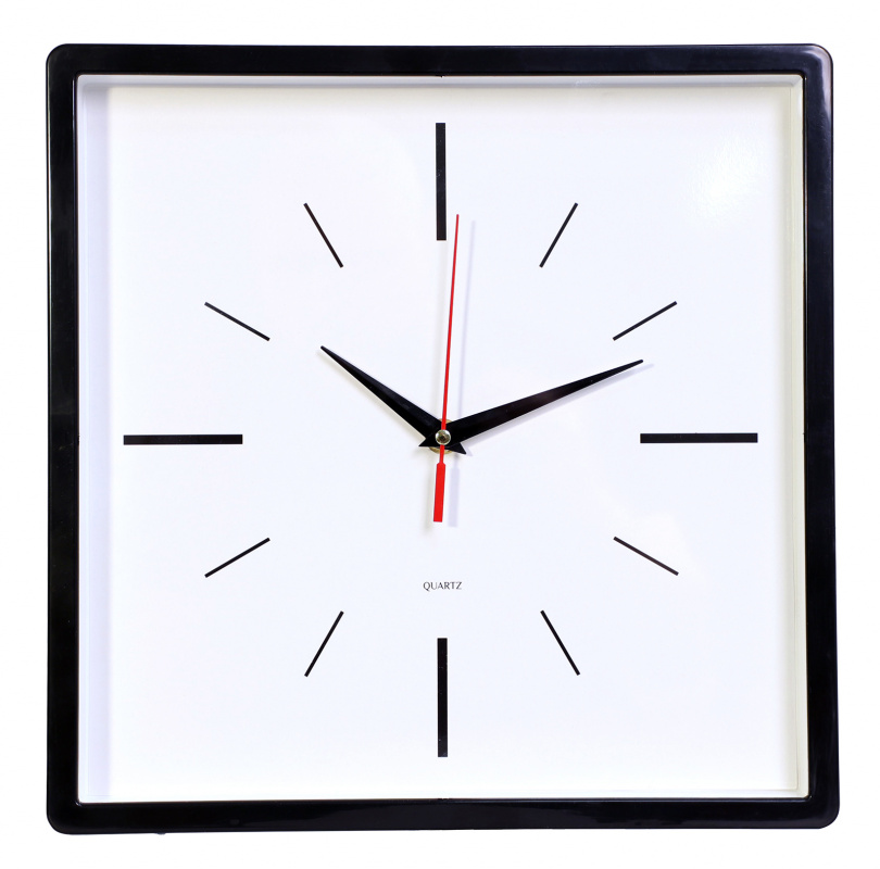 Настенные часы БЮРОКРАТ WallC-S61P, 1xAA, D30см, черный (1200282)