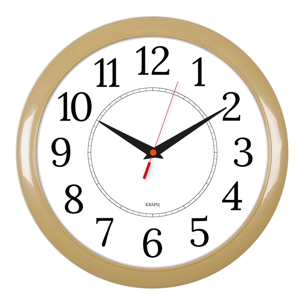 Настенные часы БЮРОКРАТ WALLC-R88P, 1xAA, D29см, бежевый (1435559)
