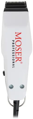 

Машинка для стрижки Moser 1400 Mini, режимов 1, насадок 1, длина шнура 2 м, черный/белый (1411-0086), 1400 Mini