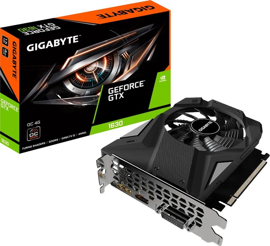 Видеокарта GIGABYTE NVIDIA GeForce GTX 1630 4Gb DDR6 (GV-N1630OC-4GD)