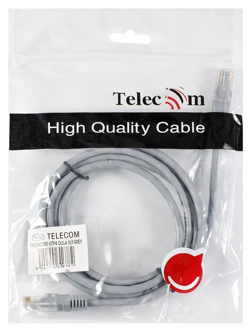 

Патч-корд UTP кат.6 0.5м, RJ45-RJ45, серый, TELECOM (NA102-UTP-C6-0.5M), NA102-UTP-C6-0.5M