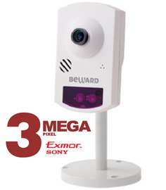 

IP-камера BEWARD BD35C 3.6мм, настольная, 3Мпикс, CMOS, до 2048x1536, до 15кадров/с, ИК подсветка 5м, POE, -10 °C/+50 °C, белый, BD35C