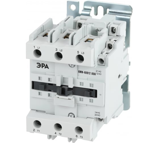 

Контактор 80A 230В, AC, 1НО + 1НЗ, Эра PRO КМИ-48012 (Б0050450), КМИ-48012