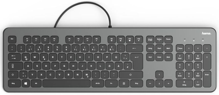 

Клавиатура проводная Hama KC-700, USB, серый/черный (R1182652), KC-700