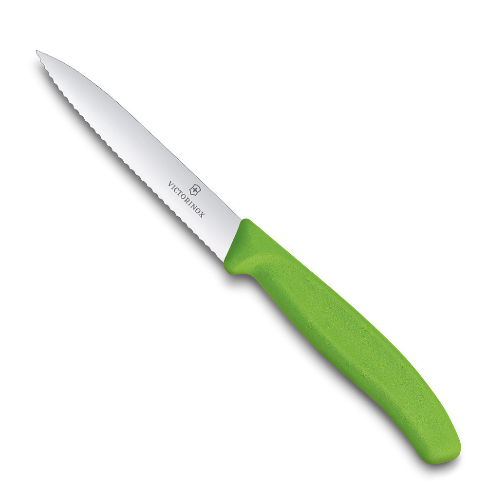

Нож кухонный для чистки овощей и фруктов Victorinox Swiss Classic, лезвие 10 см (6.7736.L4), Зеленый