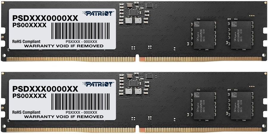 Комплект памяти DDR5 DIMM 32Gb (2x16Gb), 4800MHz, CL40, 1.2 В, Patriot Memory, Signature (PSD532G4800K)