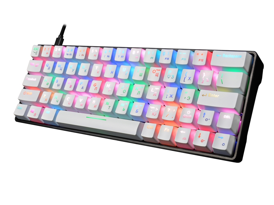 

Клавиатура проводная PANTEON T1 PRO , механическая, Outemu Red, подсветка, USB, белый (T1 PRO ), T1 PRO