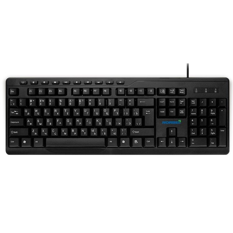 

Клавиатура проводная CBR NKB 001, мембранная, USB, черный (NKB 001), NKB 001