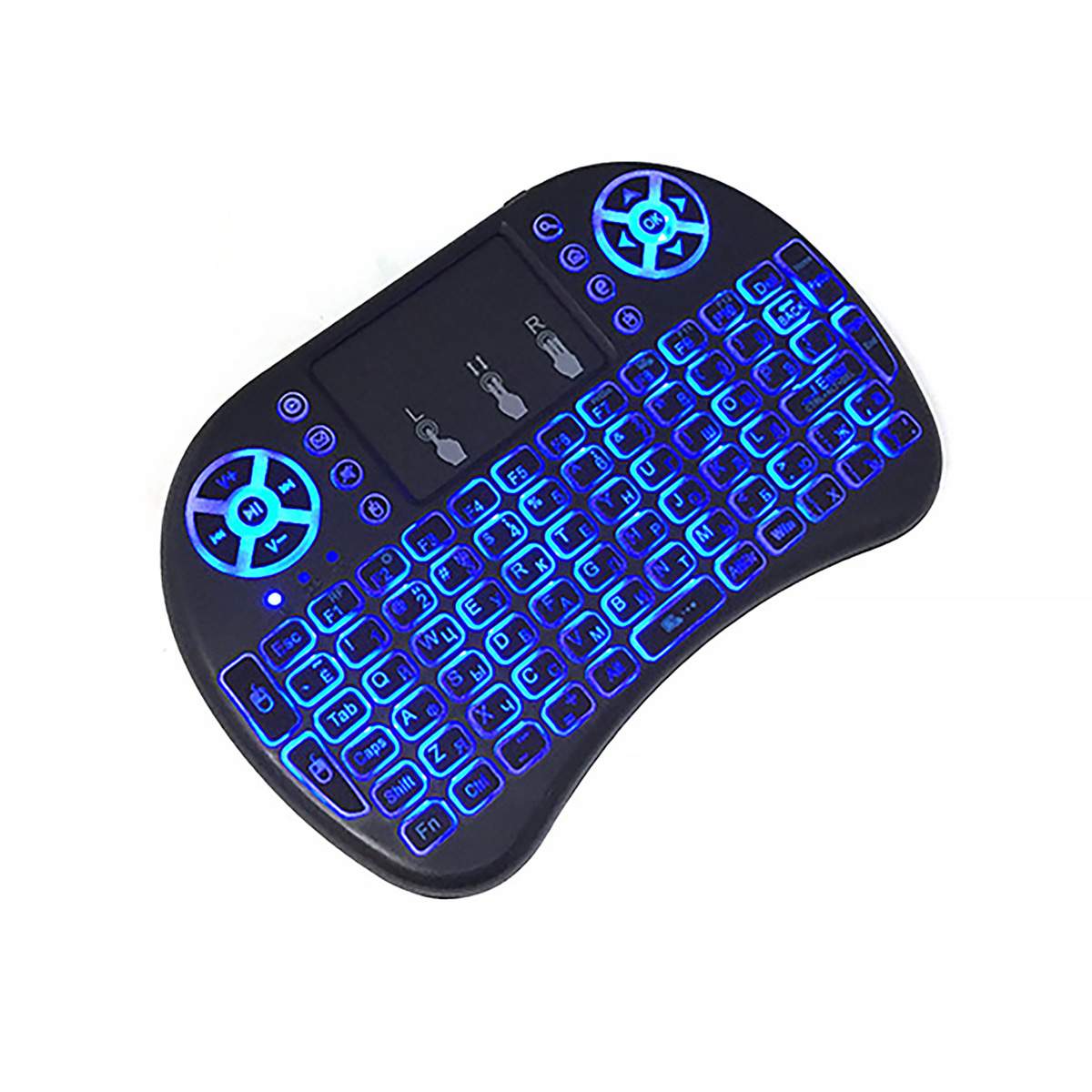 

Клавиатура беспроводная Espada i8b, мембранная, TouchPad, подсветка, USB, черный (44598), i8b