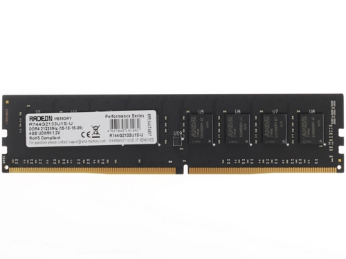 

Память DDR4 DIMM 4Gb, 2133MHz, CL15, 1.2 В, AMD, R7 Performance Series Black (R744G2133U1S-U), R744G2133U1S-U