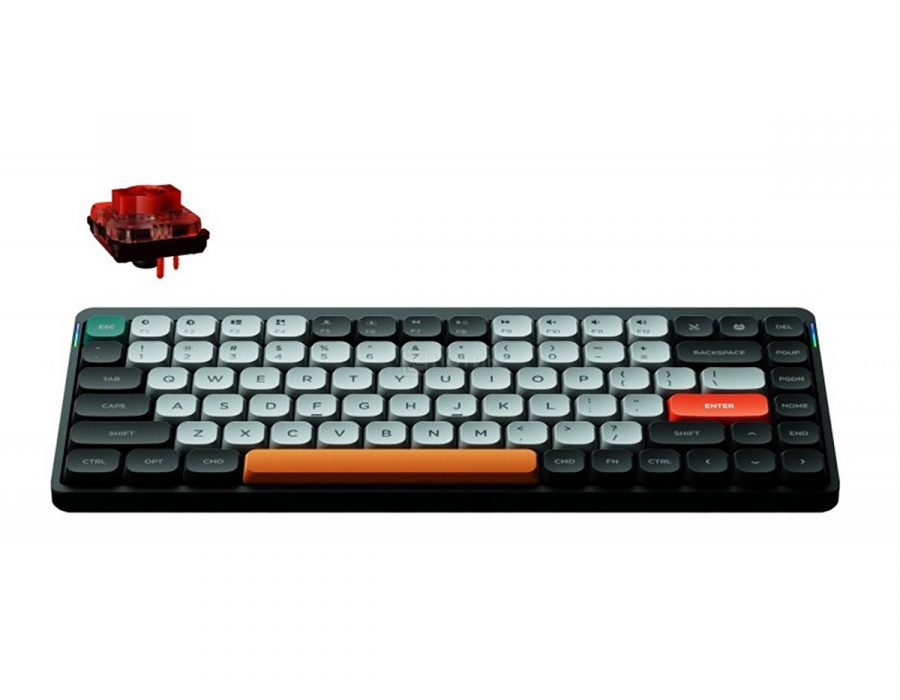 

Клавиатура проводное/беспроводное Nuphy AIR75, механическая, Gateron Red, подсветка, Bluetooth/Радиоканал/USB, черный (AIR75-SG1-F1), AIR75