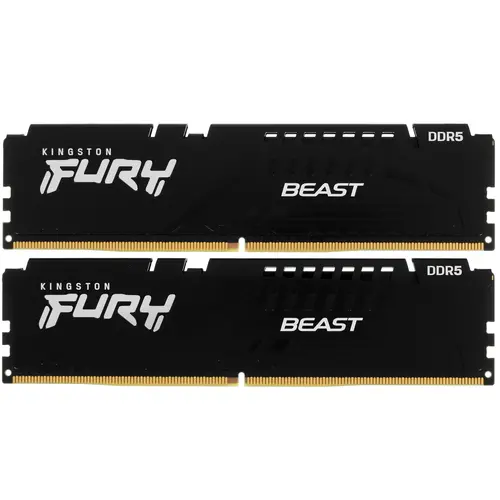 

Комплект памяти DDR5 DIMM 16Gb (2x8Gb), 5600MHz, CL40, 1.25 В, Kingston, FURY Beast Black (KF556C40BBK2-16), KF556C40BBK2-16