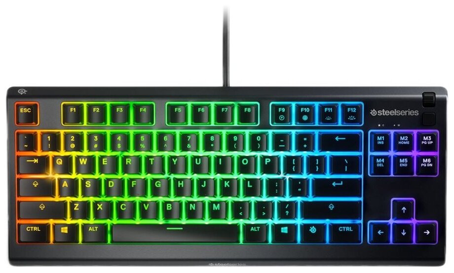 

Клавиатура проводная SteelSeries Apex 3 TKL , мембранная, подсветка, USB, черный (SS64817), Apex 3 TKL