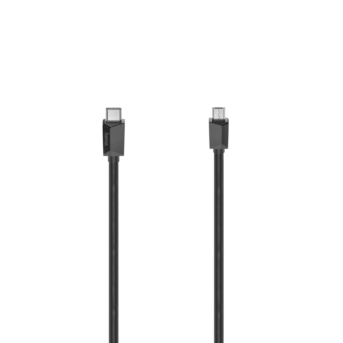 

Кабель Micro USB 2.0(Bm)-USB Type-C(m), 3A, 75см, черный Hama H-200644 (00200644), H-200644