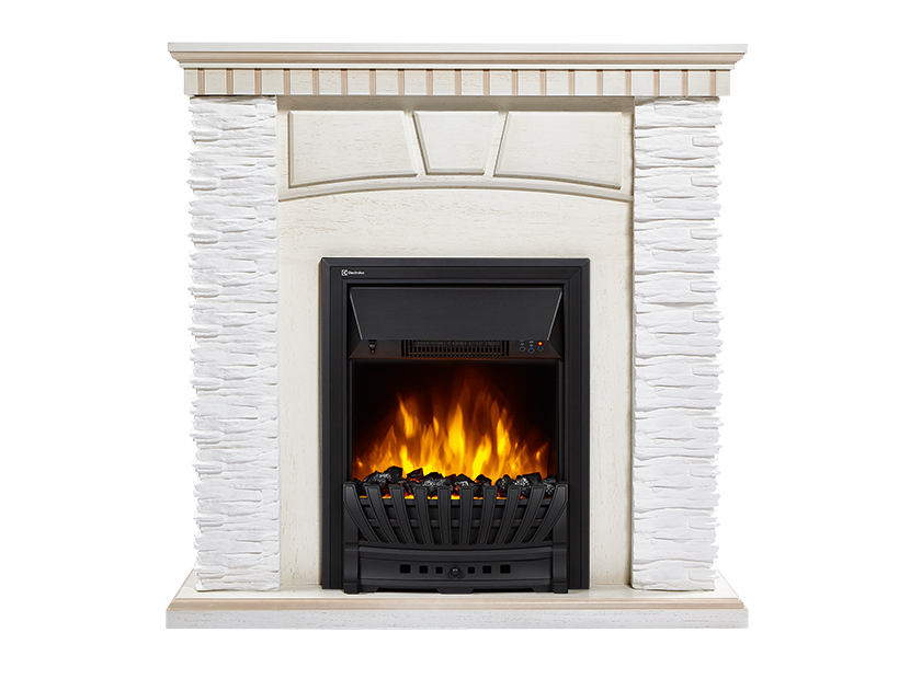 Портал для электрокамина Firelight Porto Classic, белый/беленый дуб