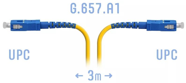 Патч-корд оптический SNR SNR-PC-SC/UPC-A-3m, SC/UPC-SC/UPC, одномодовый, 0.9, G.657.A1, 3м, белый/синий (SNR-PC-SC/UPC-A-3m (0,9))