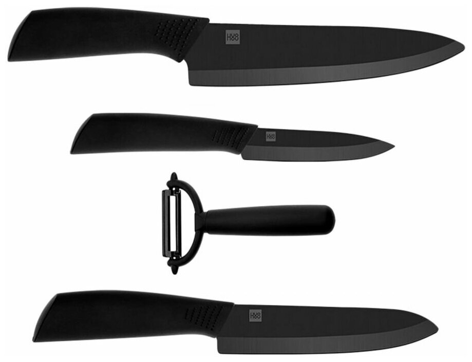 

Набор ножей HuoHou Ceramic Kitchn Knife Set HU0010, 4 шт., черный (HU0010), HU0010