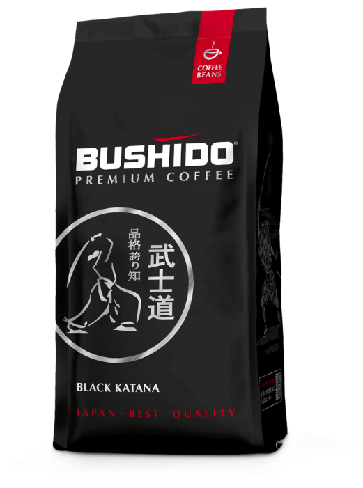 Кофе молотый Haco Bushido Black Katana 227 г, арабика, средняя обжарка, средний помол, вакуумная упаковка