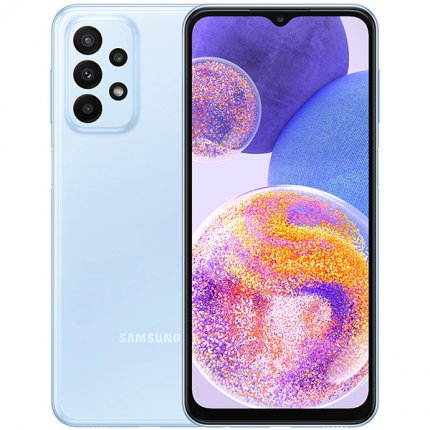 

Смартфон Samsung Galaxy A23, 6.6" 1080x2408 PLS, Qualcomm Snapdragon 680, 4Gb RAM, 128Gb, 3G/4G, NFC, Wi-Fi, BT, 4xCam, 2-Sim, 5000mAh, USB Type-C, Android, голубой (SM-A235FLBVMEA), Galaxy A23