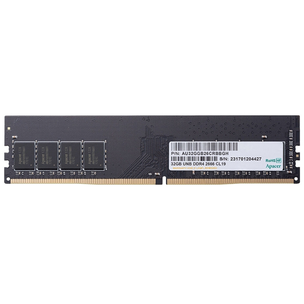 

Память DDR4 DIMM 32Gb, 2666MHz, CL19, 1.2V, Apacer (AU32GGB26CRBBGH/EL.32G2V.PRH), AU32GGB26CRBBGH