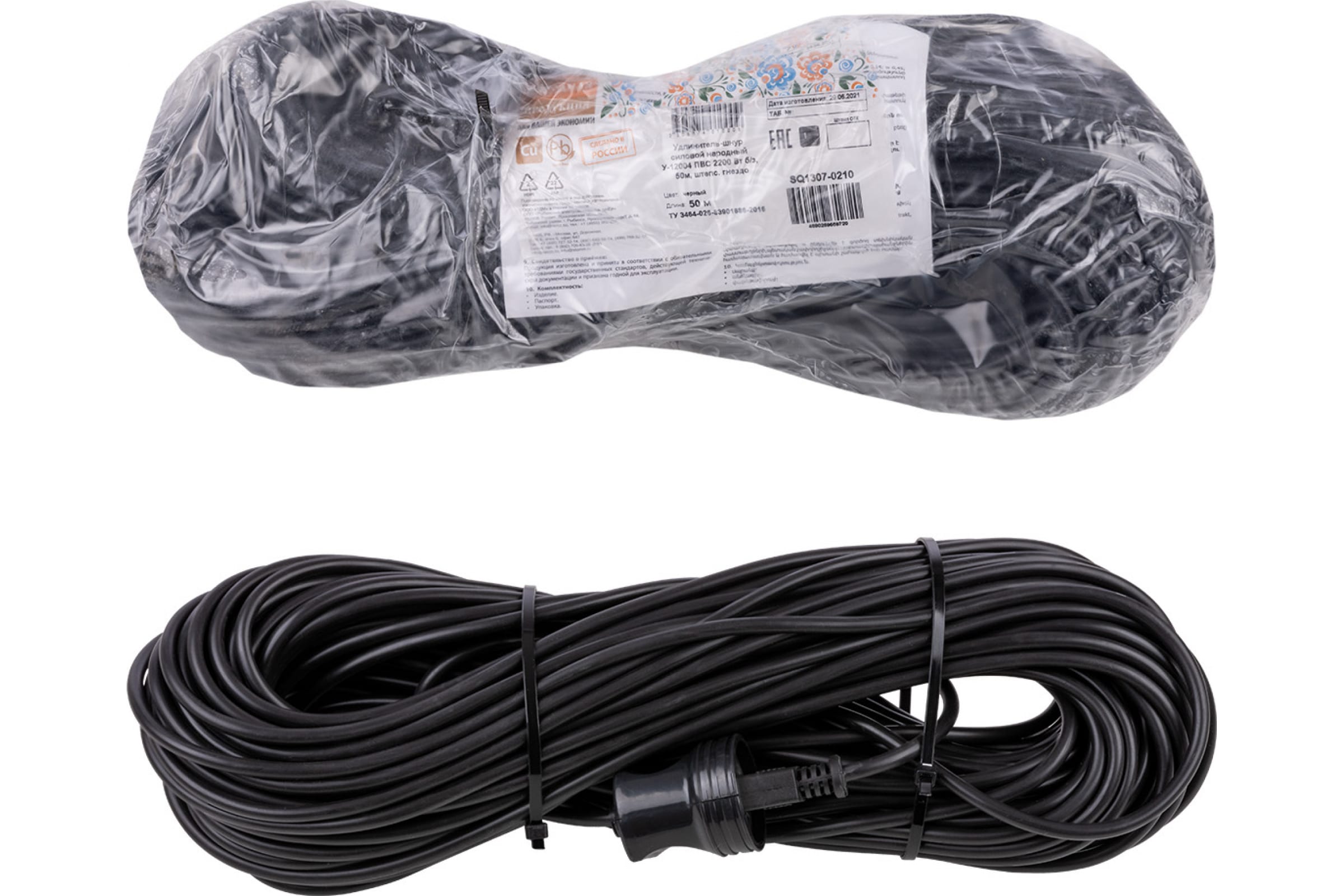 

Удлинитель TDM, 1-розетка, 50м, черный (SQ1307-0210)