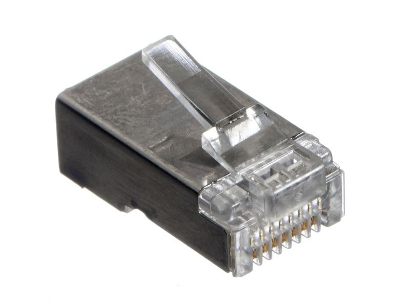 Коннектор RJ-45 8P8C категория 5e, экранированный, Netko (NC-RJ-45-(8p8c)-sh-v2)