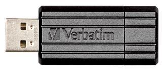 Флешка 64Gb USB 20 Verbatim Store n Go PinStripe 49065 черный 540₽